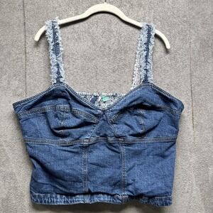 Anthropologie Pilcro Denim‎ Tank Top 20W Cottagecore Y2K Plus Size Corset Style
